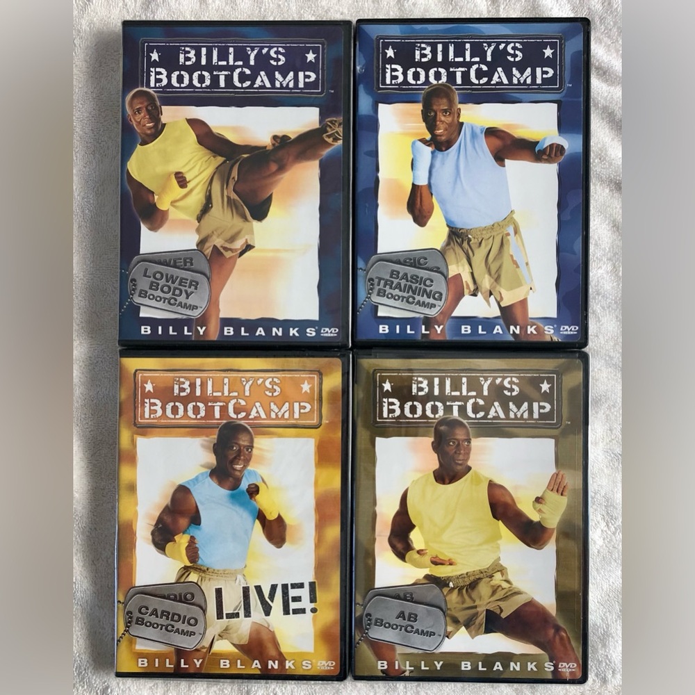Billy Blanks Bootcamp Kickboxing DVDs 4 Sealed Cardio Tae-bo Workout Brand New